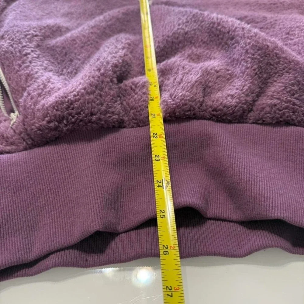 Savvi Plush Sherpa Half-Zip Fleece – M – Purple - Picture 6 of 7